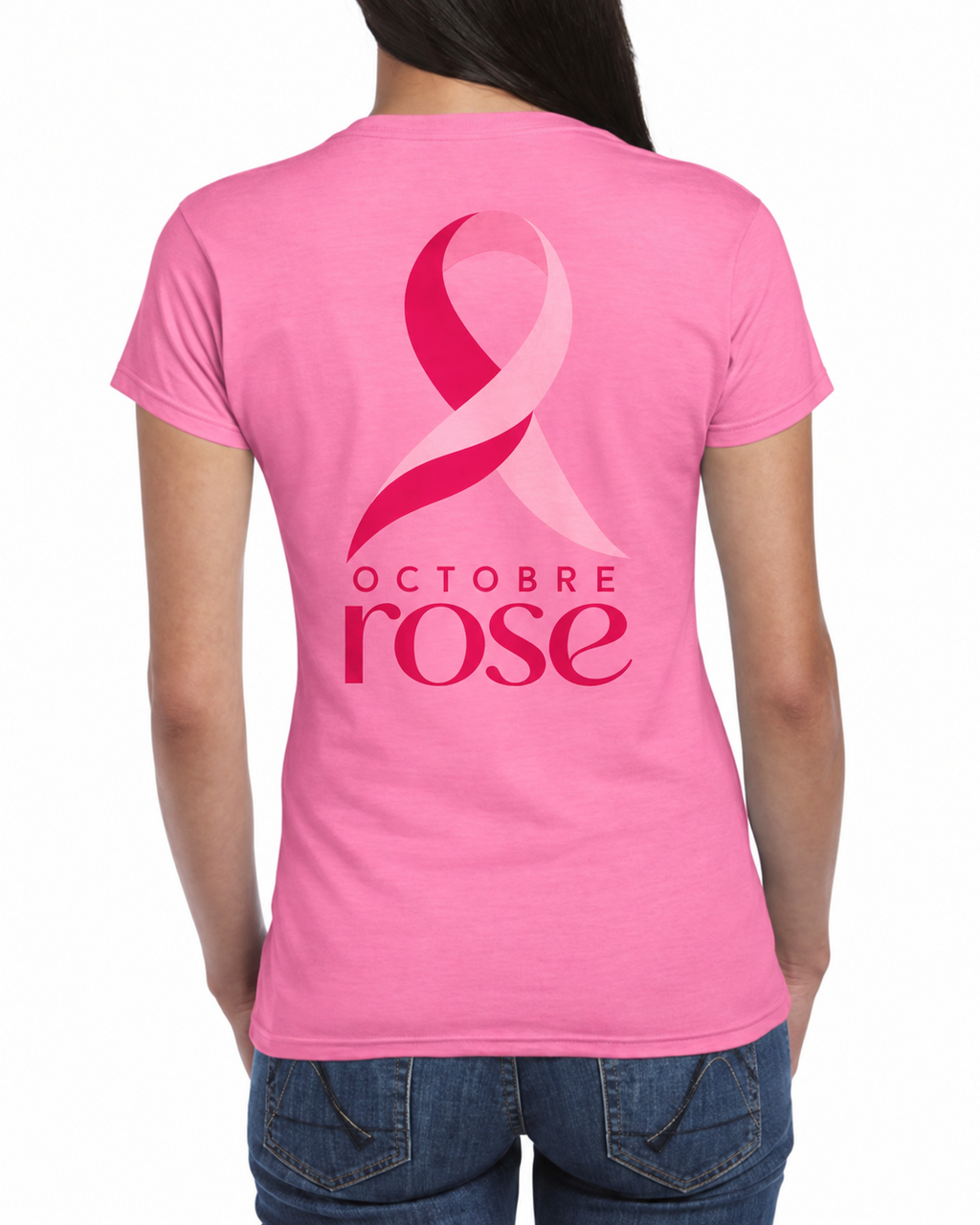 OCTOBRE ROSE T-Shirt Azalée Femme 100% Coton